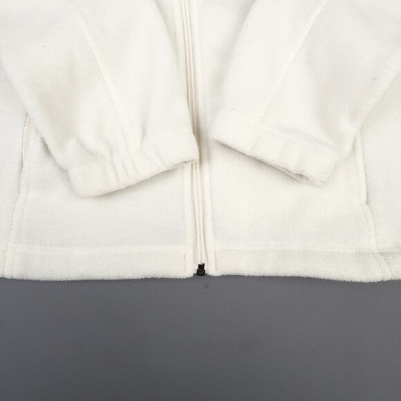 Columbia Womens XL Benton Spring Fleece Full Zip Jacket White *Read* - Picture 9 of 12